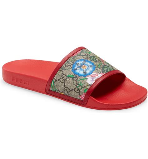 gucci slides womens floral|pink gucci slides nordstrom.